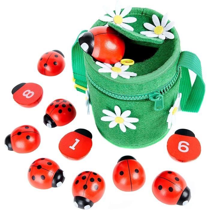 Jeux dapprentissage - Jouet éducatif en Bois pour Enfants de 2 3 4 5 ans - Apprentissage de la Compréhension des Chiffres