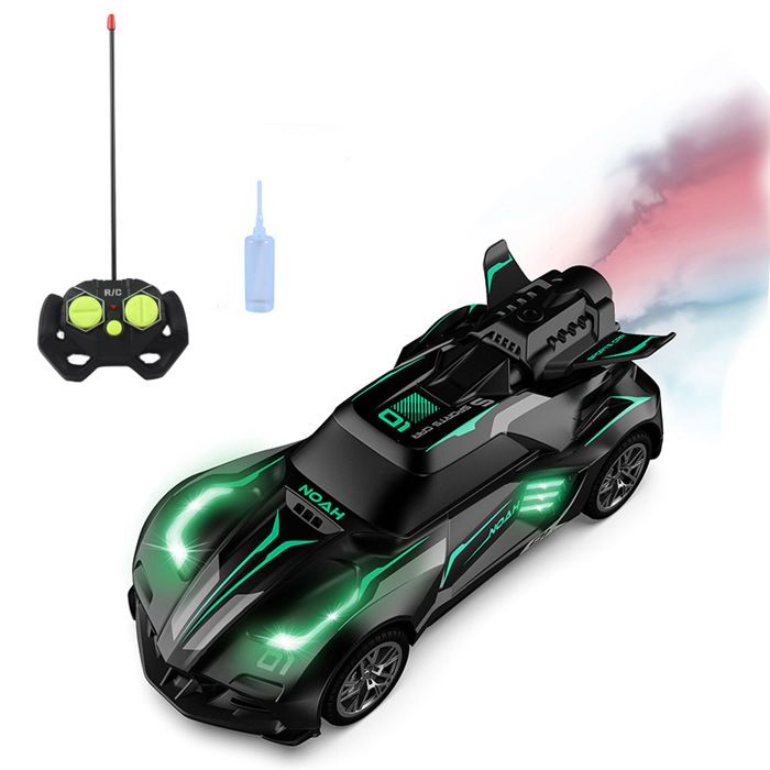 Voiture Télécommandée pour Enfants - 1：20 - avec lumières et SprayRC Racing Véhicule Jouets pour 3-8 Ans Garçons Filles (Vert)