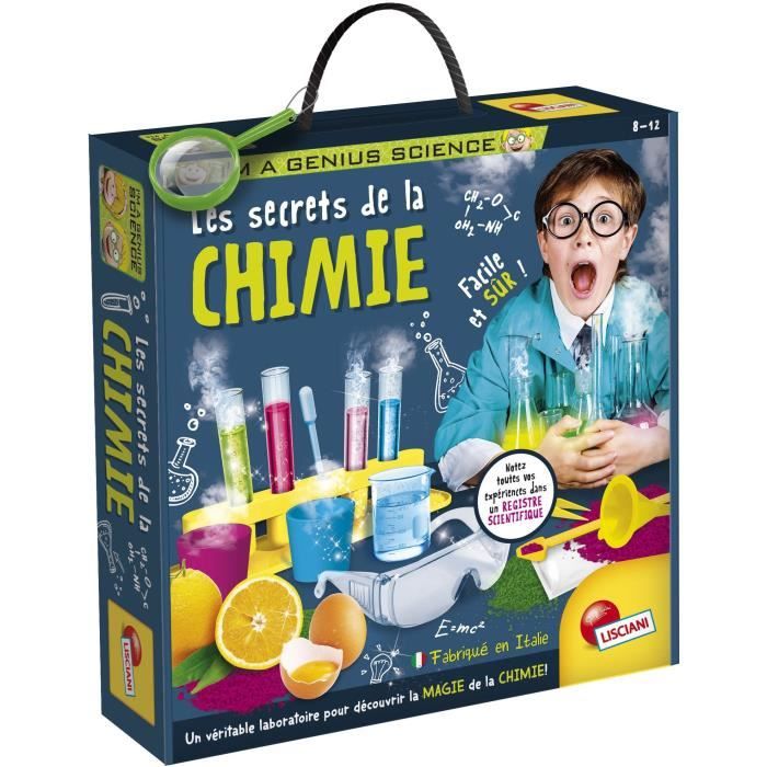 Laboratoire chimie - LISCIANI - Im a Genius - Secrets de la chimie - 50 expériences - Matériel complet - Activités sûres