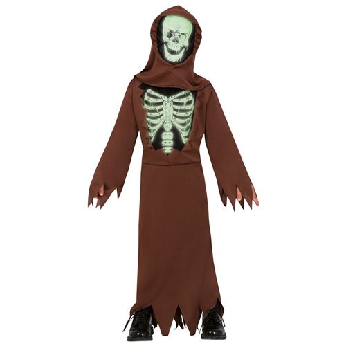déguisement squelette phosphorescent enfant - 5/6 ans - marron - guirca 83414