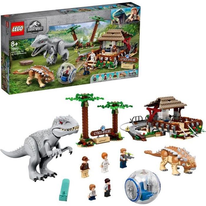 LEGO® Jurassic World 75941 L’Indominus Rex contre l’Ankylosaure Figurine Dinosaure Jouet Fille et Garçon de 8 ans et plus