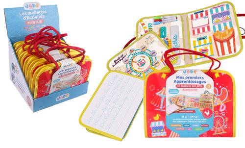 Jeu écriture et lettres MGM Pochette 7 activités La Fabrique des Mots Thème de la fête foraine Montessori