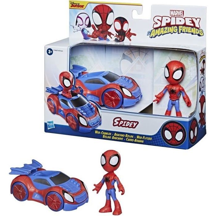Figurine Spidey avec Arachno-bolide - MARVEL - pour enfants à partir de 3 ans