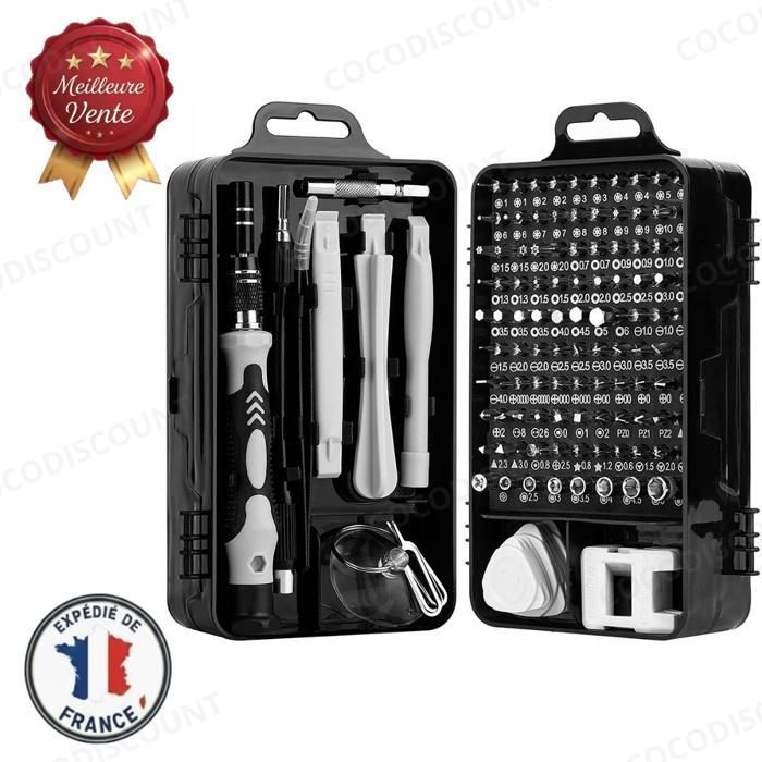 Cobye -Tournevis de précision 115-en-1 – Set complet pour électronique smartphone PC bricolage et montres