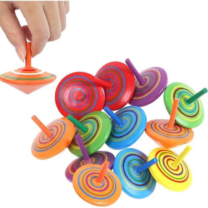 30 toupies en bois pour enfants toupies en bois jouets toupies en bois