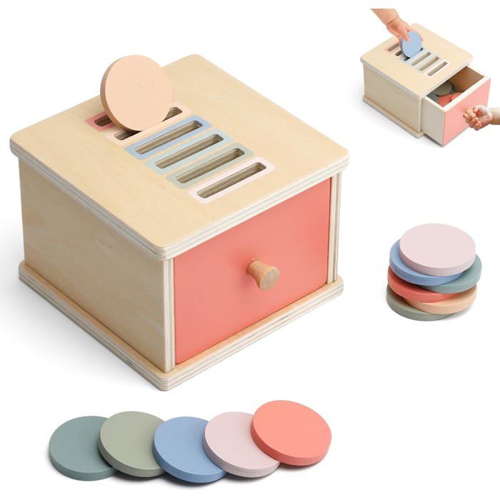 Jeu de tri de formes Montessori jouet éducatif en bois à pièces tri des couleurs adapté aux enfants de plus dun an