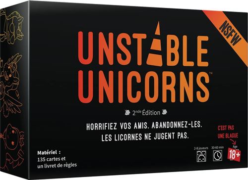 Asmodee Unstable Unicorns NSFW, jeu de stratégie décalé