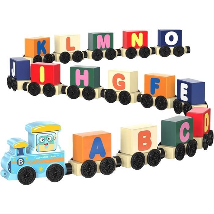 Jouet éducatif - Train magnétique - Alphabet - Design durable - Couleurs vives