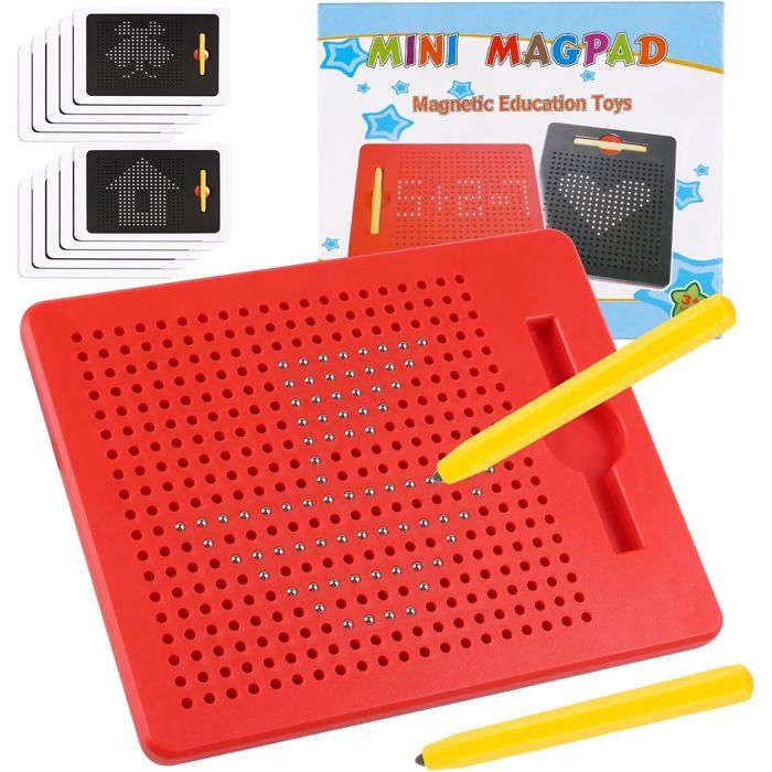 Tableau à Dessin MagnétiqueTableau MagiqueArdoise MagiqueJeu Magnétique avec Billes et Stylo pour Enfants Ecole Famille