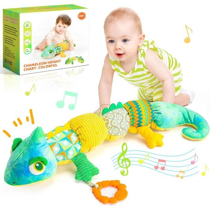 Jouet Bebe 0 à 6 Mois Jouet en Peluche Caméléon Jouet Sensoriels Montessori Éveil 0-6 Mois Cadeau pour Bébé 0-6 Mois Garçon Fille
