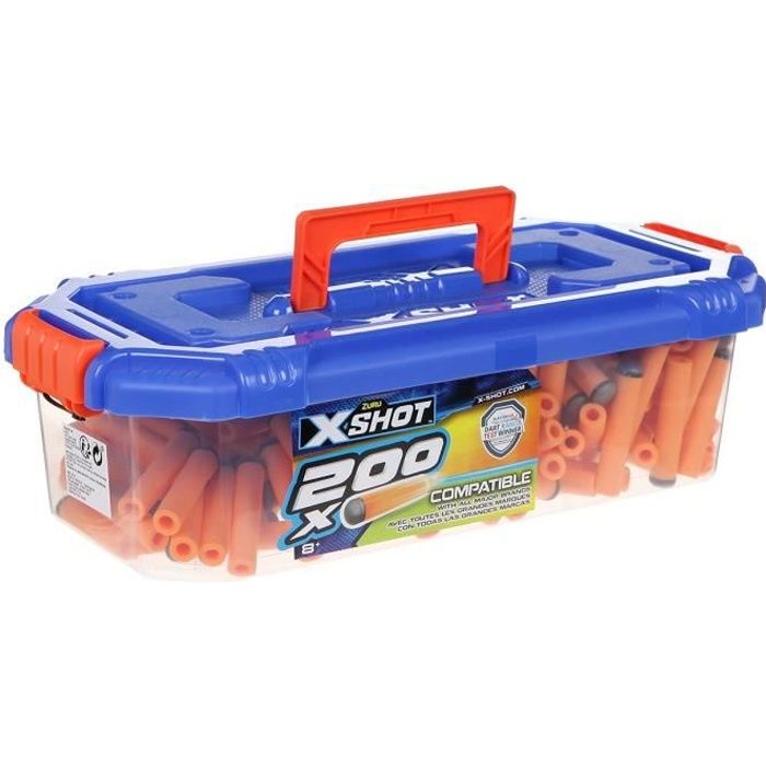 X-SHOT recharge de 200 fléchettes mousse pour blaster enfant