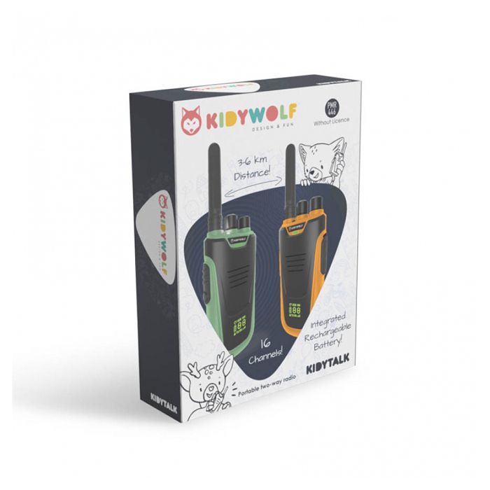 Talkies-walkies Kidytalk - Kidywolf - Bleu/Rouge - Mixte - Extérieur - 6 km