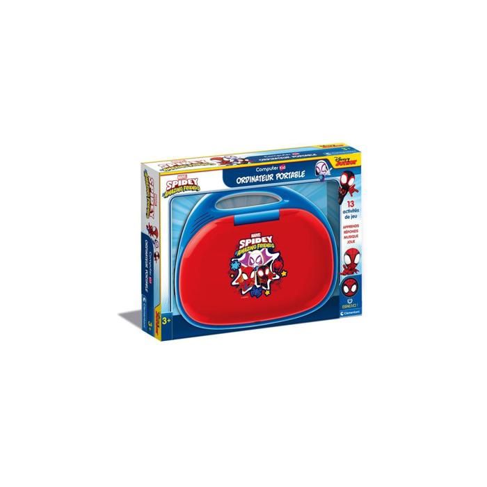 Ordinateur enfant - Clementoni - Spiderman Computer Kid - Éducatif électronique - 13 activités - 3 ans et plus