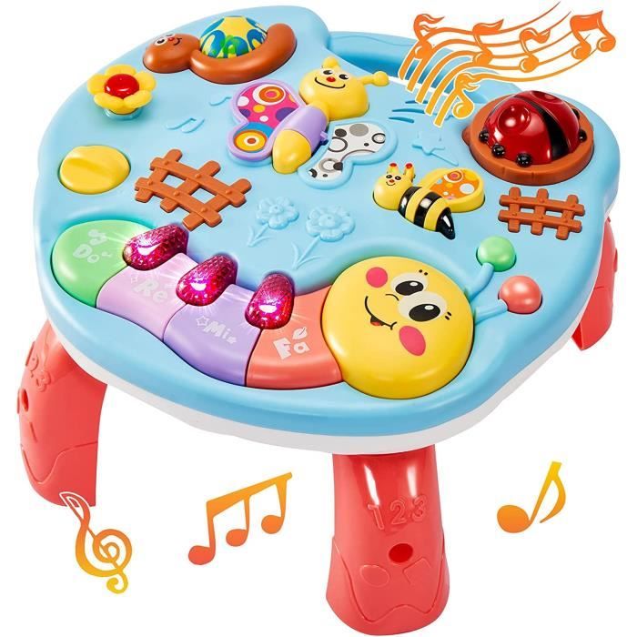 Table dactivité Musicale - Jouets Musicaux pour Enfants - Bébé Jouet Cadeau - 12 Mois - 3 Ans