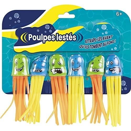 Jeu de plage - WDK PARTNER YG23S - Multicolore - 6 poulpes lestés - Pour enfants à partir de 3 ans
