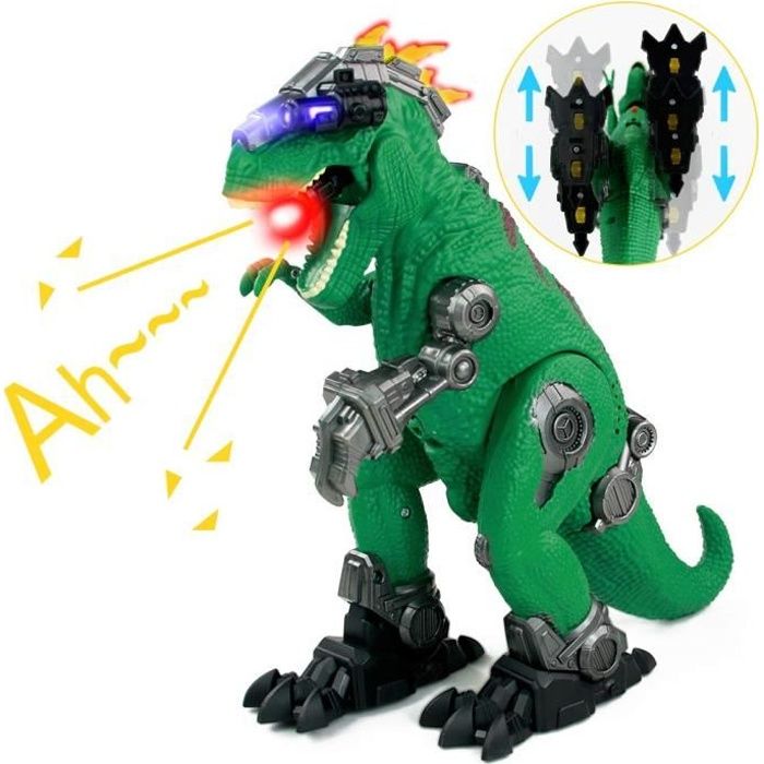 Jouet Dinosaure de Marche Jeu Enfant Jouets Dinosaures avec Lumière LED et Sons Réalistes Jeux Bebe Animal Set Dinosaure