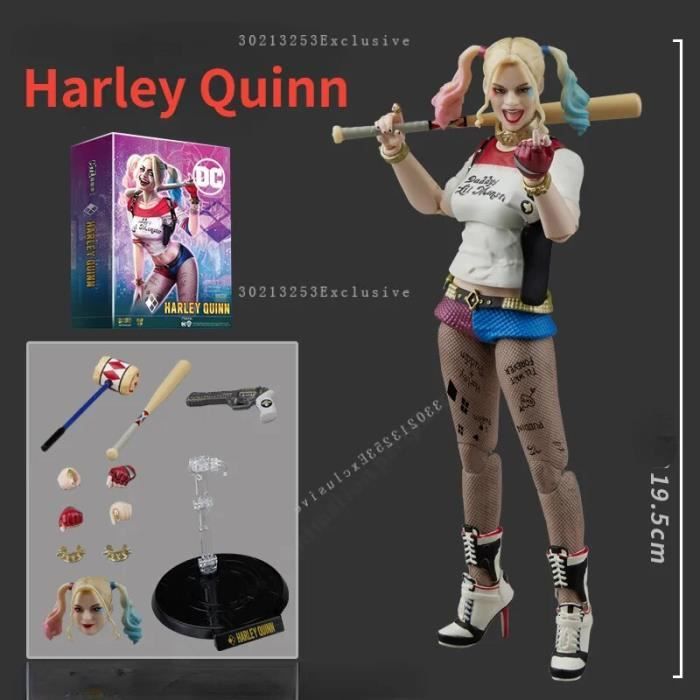 Harley Quinn - Figurines daction Anime Jouets modèles Collection loisirs Har joy dc flash batman smile ma