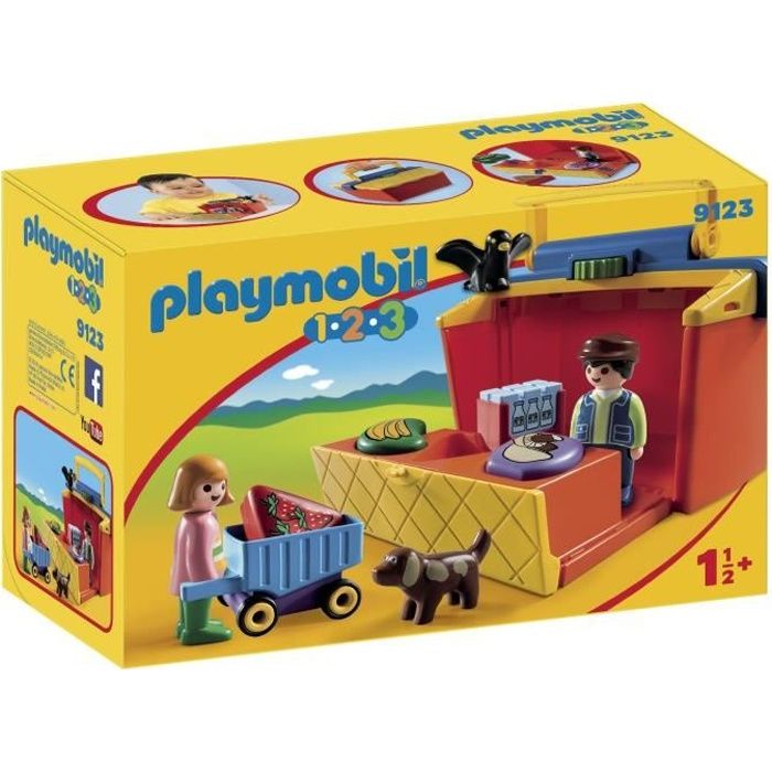 Playmobil 1.2.3 - 9123 - Etal de marche transportable