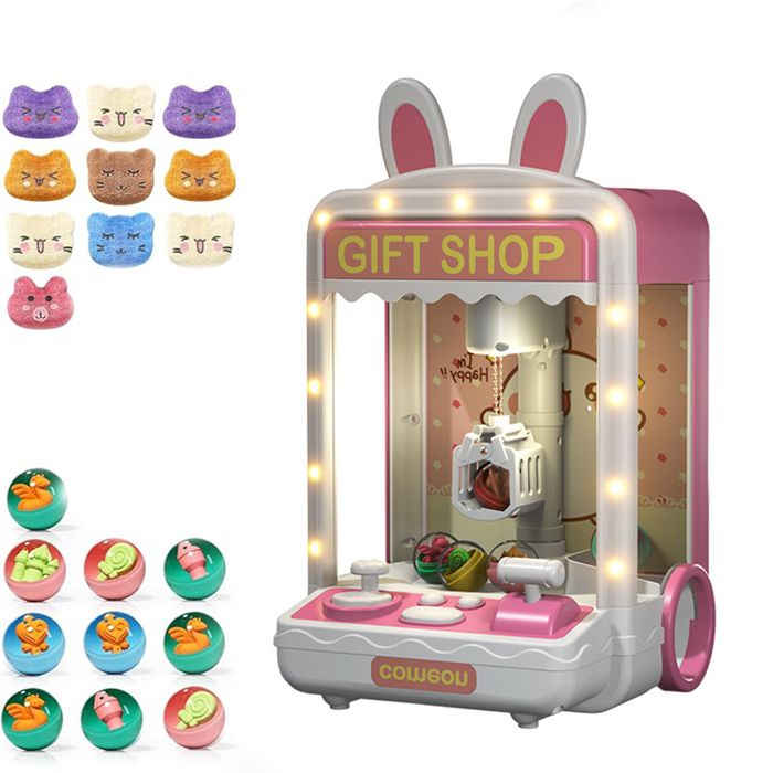 Machine à pinces pour poupées - (20 Pièces) pour EnfantsMini DistributeurJeu de Pince ÉlectroniqueCadeau Filles 3-8 Ans