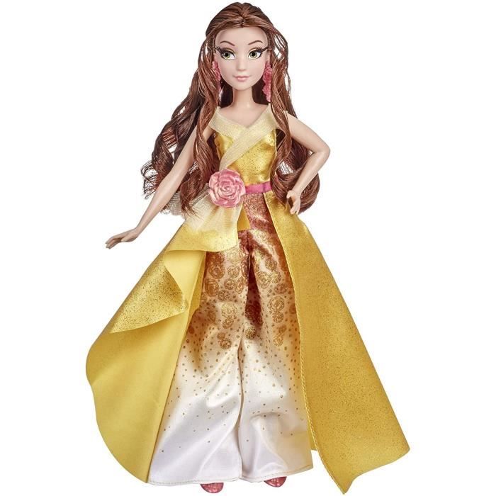 DISNEY PRINCESSES - Style Series - Poupée Belle au style contemporain avec accessoires - dès 6 ans