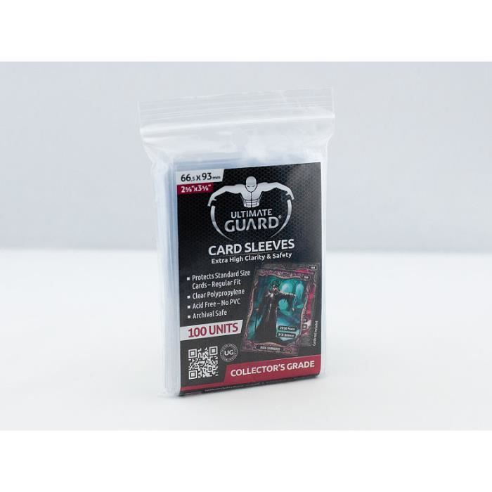 100 Protèges cartes Ultimate Guard - Pokémon - Taille standard - Sans acide - Transparent