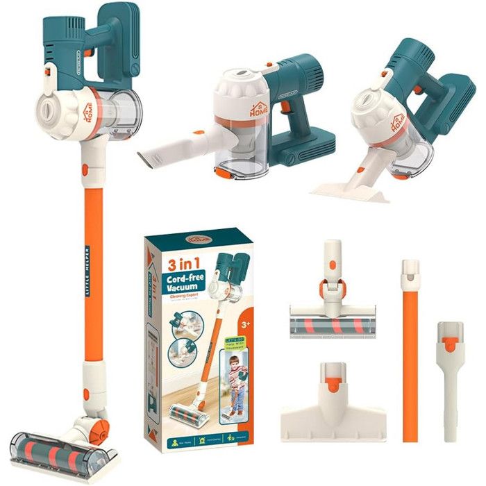 Jouet Ménage Enfant Avec Aspirateur Et Accessoires Kit De Nettoyage Imitation En Bois Sécurisé Jeu Éducatif Pour Filles Garçons