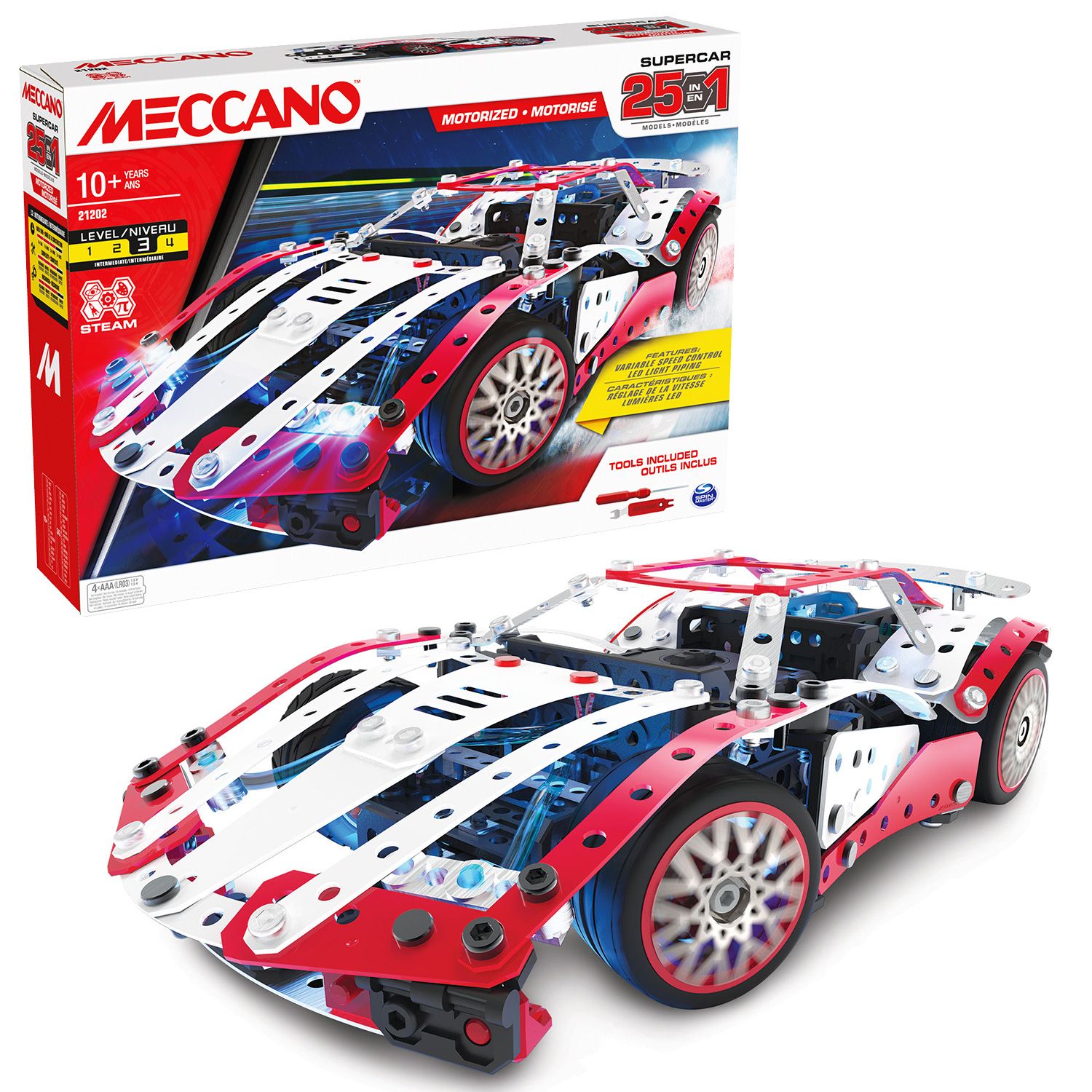 Supercar - BANDAI - Meccano - APM20105 - 25 Modèles