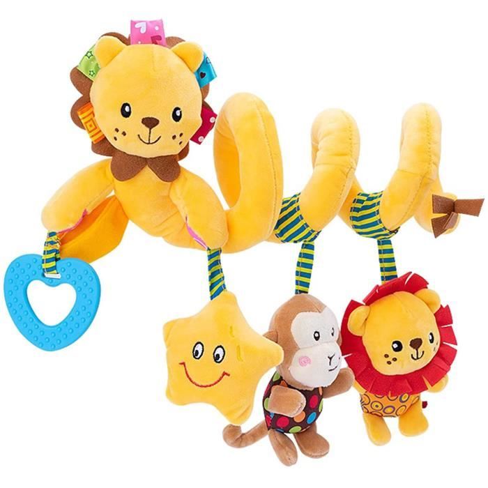 Spirale dActivités Bébé - Jouet Enfant - Tissu Ultra Doux - Peluche - Ludique - Jouets dÉveil Puériculture - Garçon et Fille