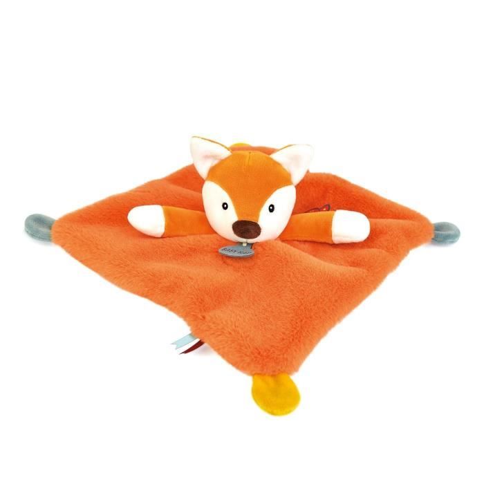 Doudou Plat Balthazar le Renard - Orange