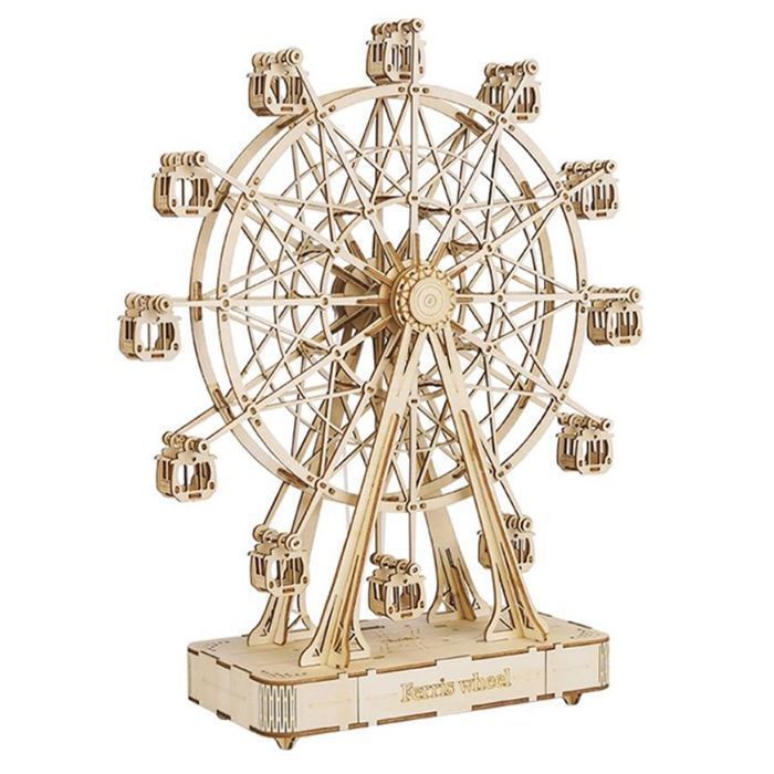 Maquette 3D en Bois Robotime - Grande Roue Musicale Kit Puzzle Mécanique Modèle à Monter 232 Pièces DIY Cadeau Adulte Enfant