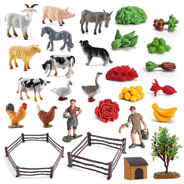 Jouets danimaux - LUBGITSR - Lot de 36 figurines - PVC - Éducatif - Pour enfants à partir de 3 ans