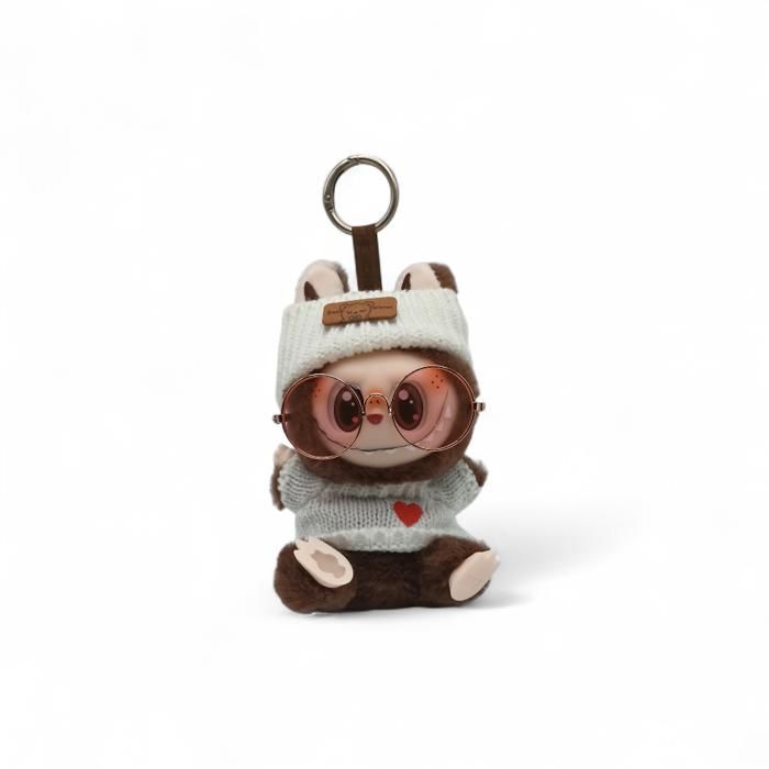 1 HABIT PULL BLANC POUR PELUCHE LABUBU 16 CM ET ACCESSOIRE + 1 PELUCHE PORTE CLÉS OFFERT CADEAUX ANNIVERSAIRE /NOËL