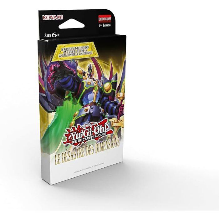 Pack de 3 boosters - KONAMI - Yu-Gi-Oh! - Le Désastre des Dimensions - 28 cartes dont 1 carte jeton exclusive - Dès 6 ans