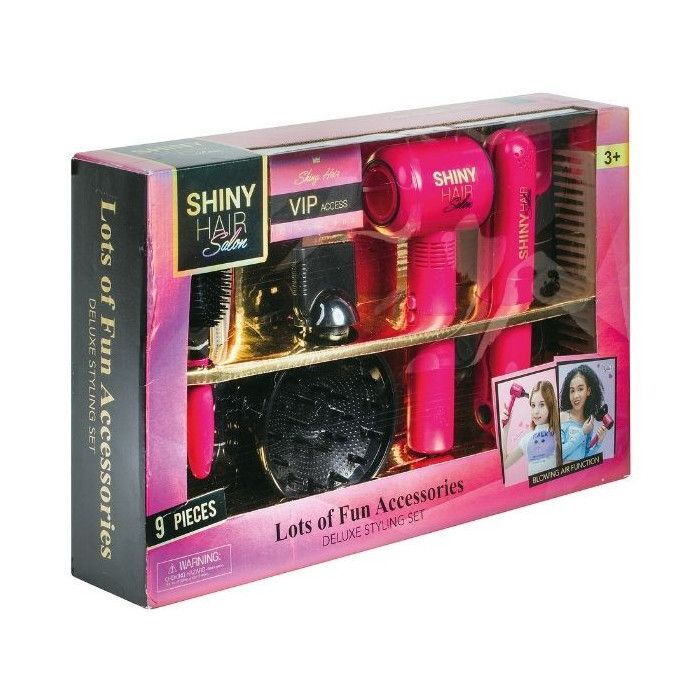 Jouet - Set coiffure de luxe - 9 accessoires - Effets sonores - Pour enfants à partir de 3 ans