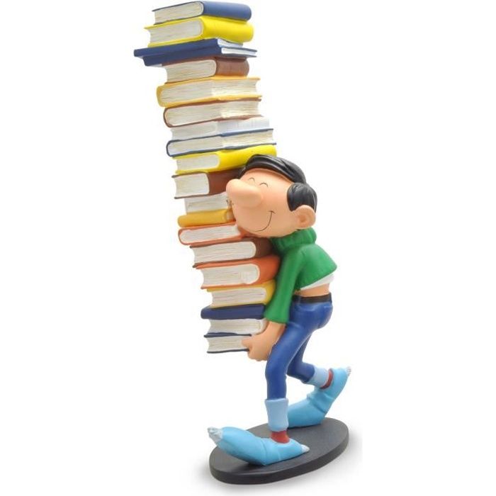 Figurine de Collection - COLLECTOYS - Gaston portant une pile de livres