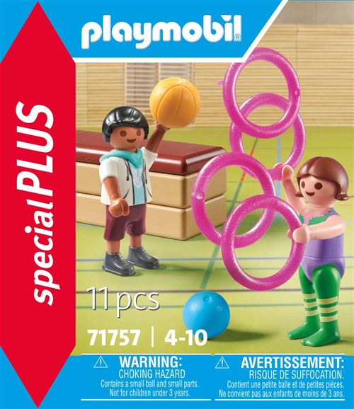 Playmobil Special Plus 71757 Duo d’enfants avec matériel gymnastique