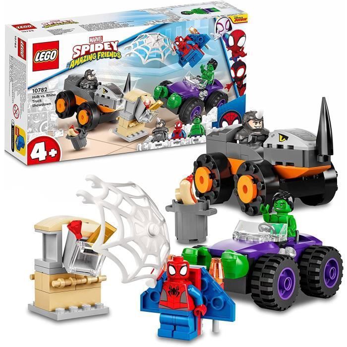 Jouet - LEGO - 10782 - Marvel - Spidey et Ses Amis - Camion Hulk contre Rhino - 4 ans et plus