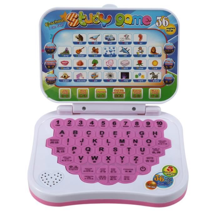 Ordinateur portable éducatif pour enfants - KEENSO - Bilingue - Alphabet - Musique - Jeux
