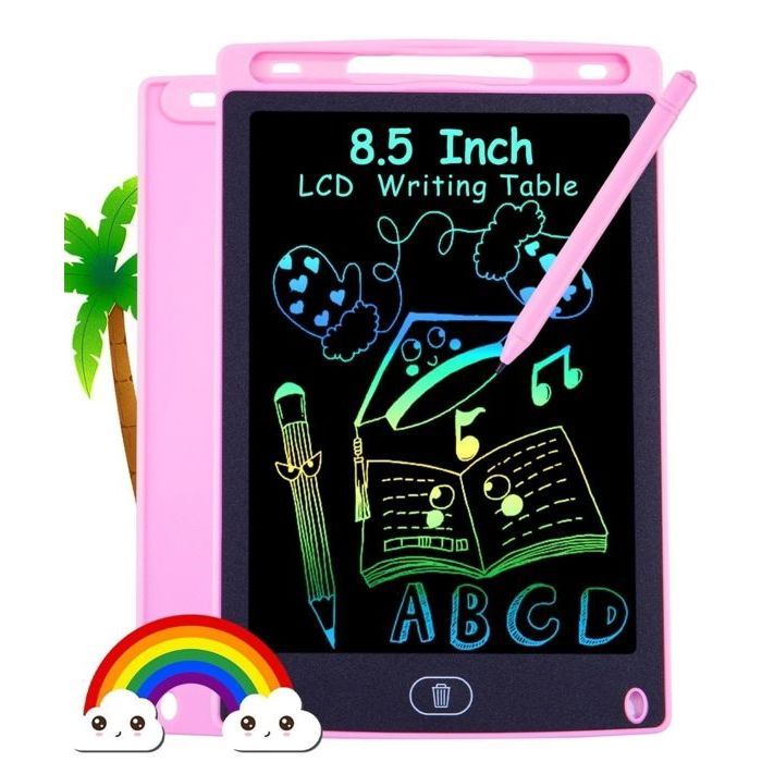 Tablette décriture LCD - LE BAZAR DE GAELLE 34 - 85 - Rose - Écran coloré - Effaçable dun clic