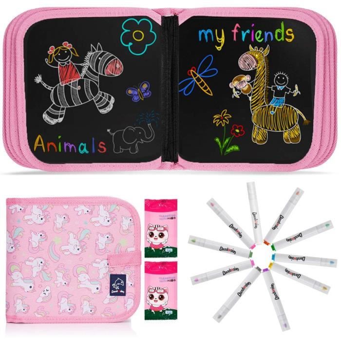 Tableau de Dessin Effaçable - Doodle - Enfant - Non Toxique - Réutilisable - Portable