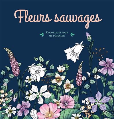 Fleurs sauvages - Coloriages pour me détendre 48 coloriages d'art-thérapie pour me détendre et m'évader ! - Merci Les Livres