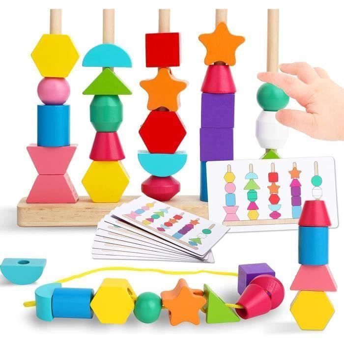 Jouet Enfant 2 3 4 5 Ans 2 in 1 Jouet en Bois Jeux Montessori Jouet Fille Garcon 2-5 Ans Cadeau Jeux Enfants Éducatifs Jouet Bébé