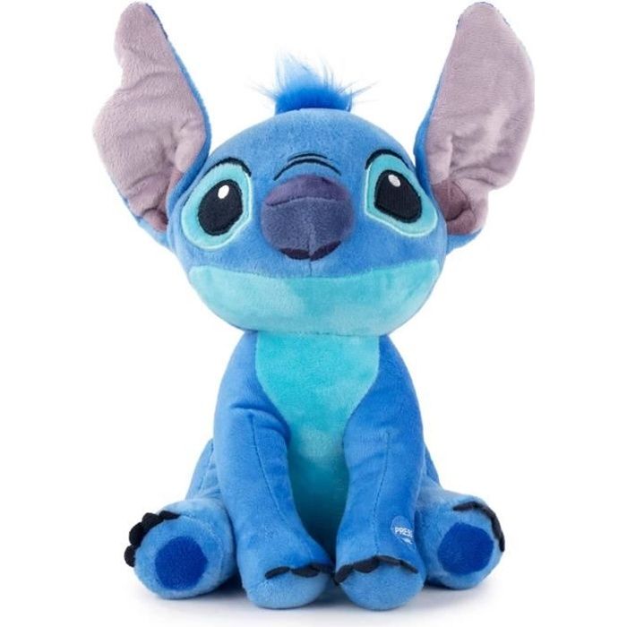 Peluche Sonore - STITCH - 20 cm - Bleu - Lavable à la main - Pour enfants à partir de 3 ans