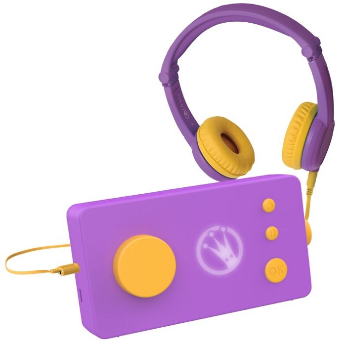 Console Educative - LUNII - Ma Fabrique à Histoires - Casque audio violet - Livre audio inclus - Dès 3 ans