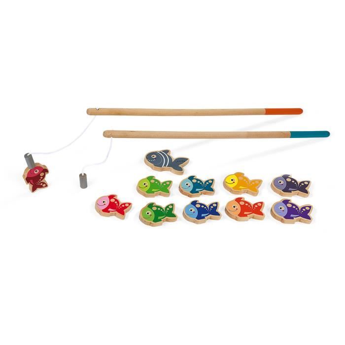 Jeu de pêche à la ligne en bois Janod pour enfant dès 2 ans