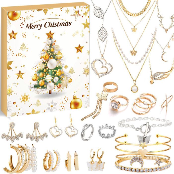 Calendrier de lAvent - Calendrier de lavent de noël - Jouets de boîte aveugle de Noël - compte à rebours de noël