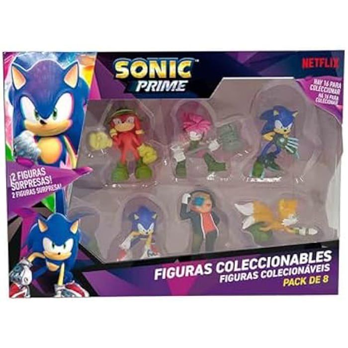 BIZAK Pack 8 figurines Sonic 65 cm - Multicolore - Dès 3 ans