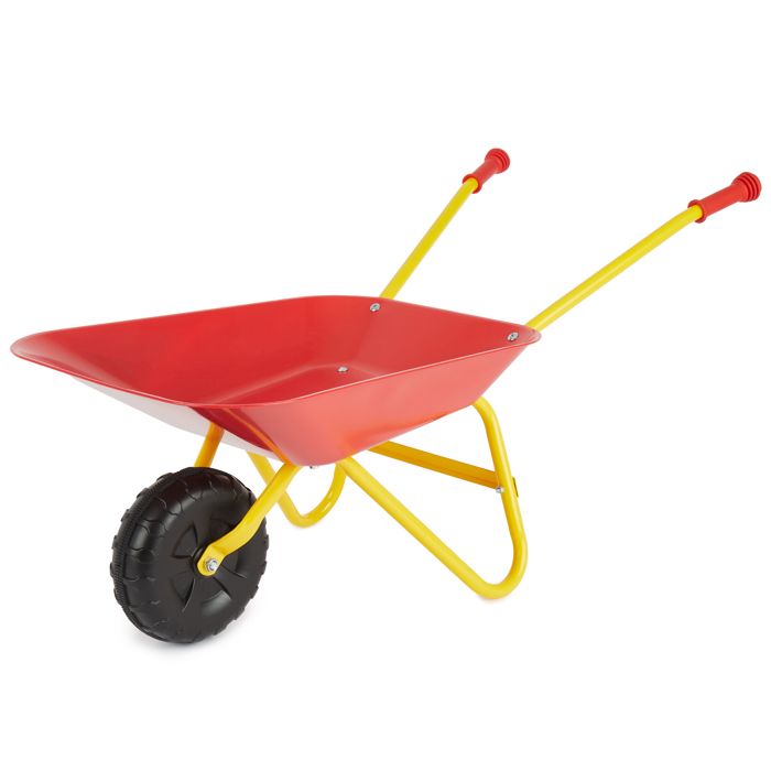 Bieco brouette enfant en métal rouge  76 x 365 x 325 cm  outil de jardinage pour enfants dès 18 mois
