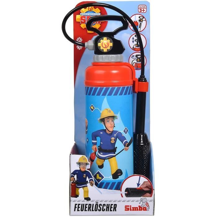 Extincteur - Simba Toys - Sam le Pompier - Mécanisme dair sous pression - Rouge - À partir de 3 ans