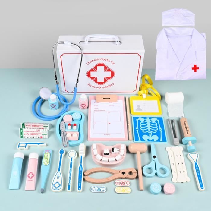 Jouet de docteur - PIMPIMSKY - Simulation - Accessoires de jeu de rôle - 6 pièces - 3 ans et plus